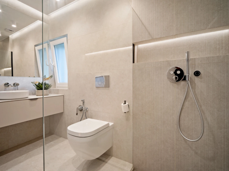 Bathroom with walk-in shower