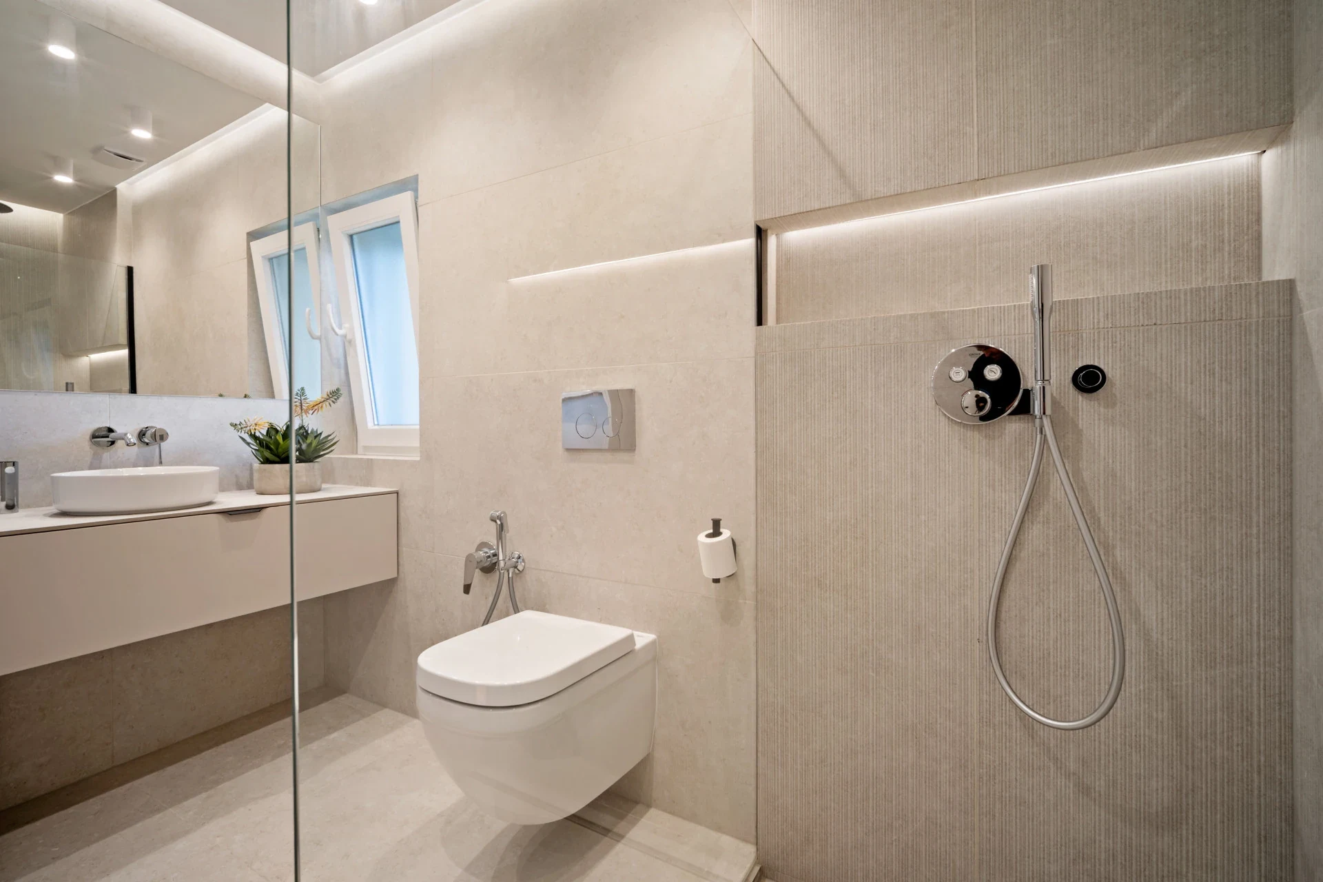 Bathroom with walk-in shower