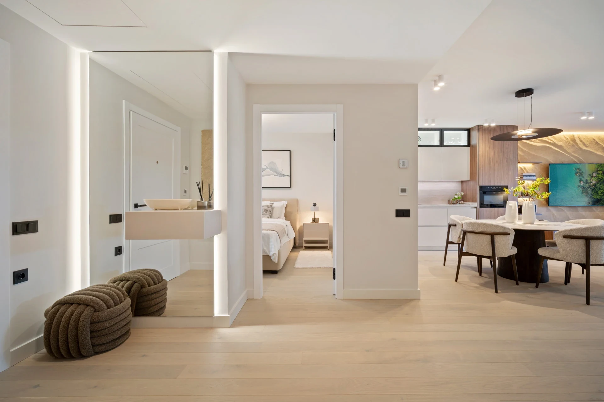 Entrance and open-plan living area