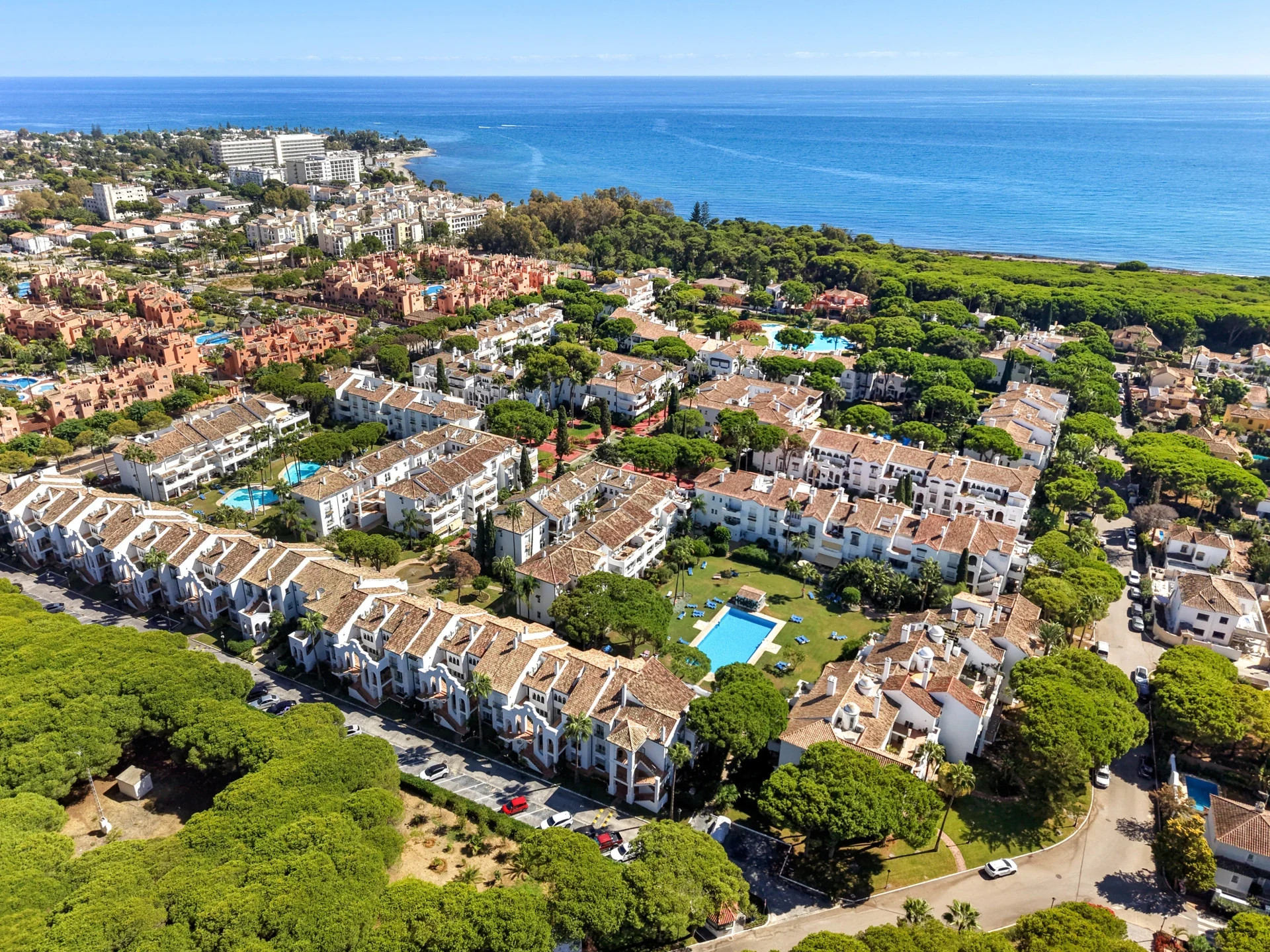 Aerial view of the coastal residential community