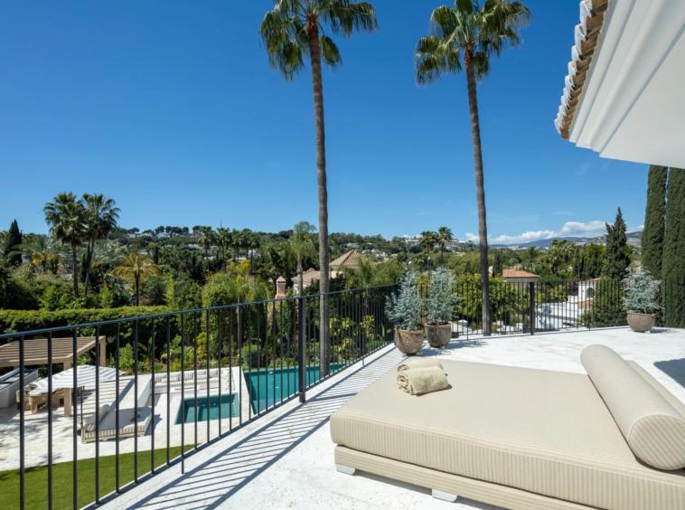 Upper terrace with views across the surrounding Golf Valley