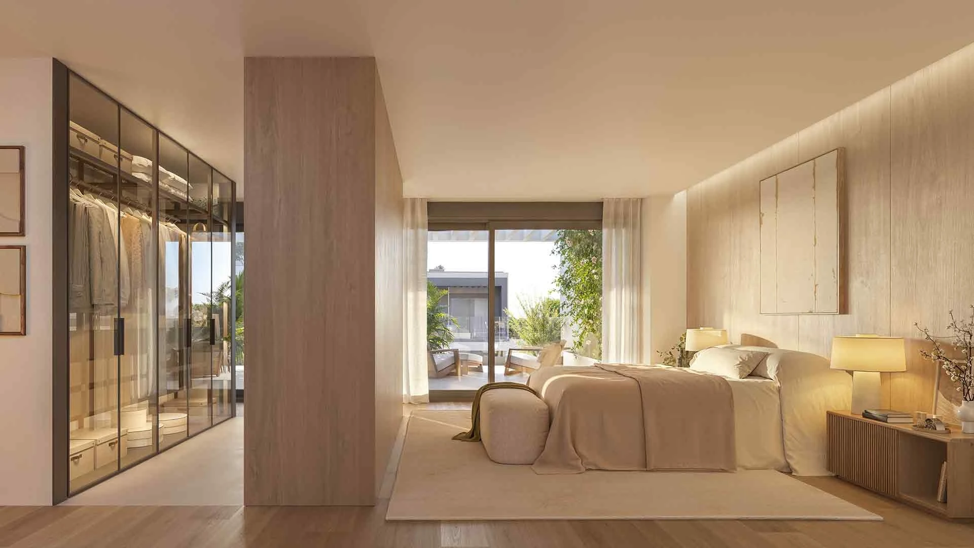 Representative bedroom with fitted wardrobes