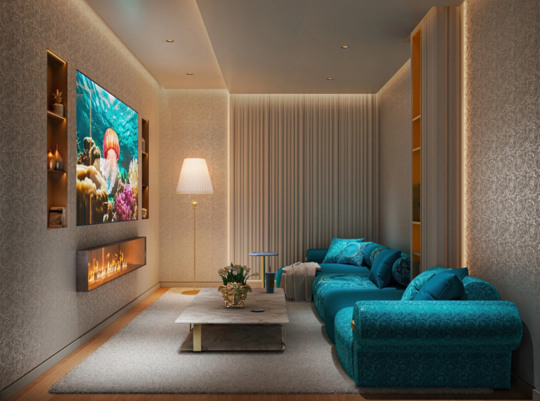 Illustrative private cinema room