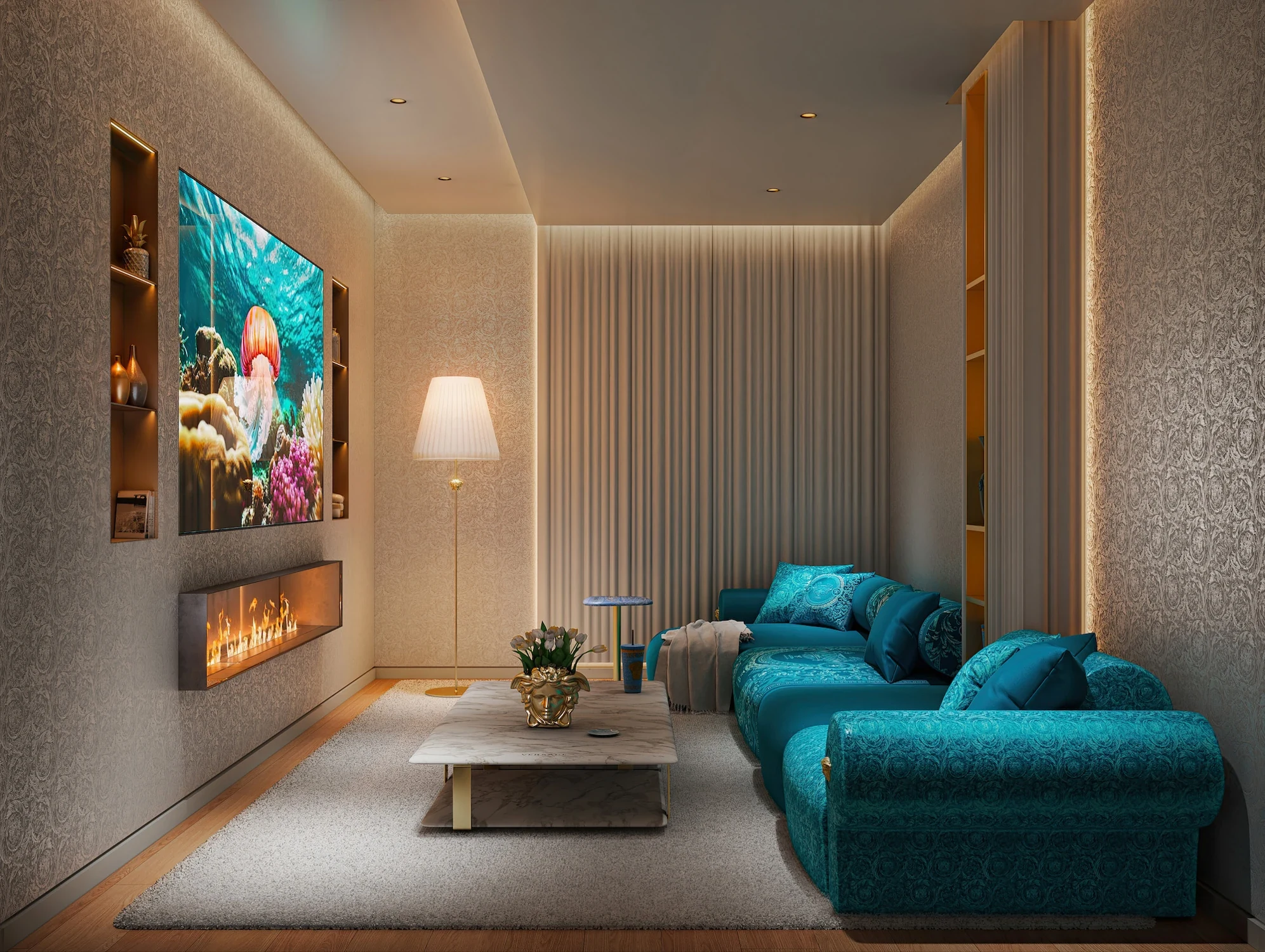 Illustrative private cinema room
