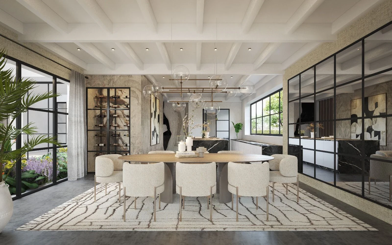 Proposed dining area in Nueva Andalucia – architectural visualisation