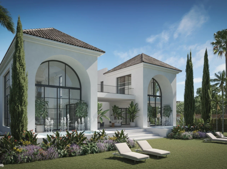Proposed garden elevation in Nueva Andalucia – architectural visualisation