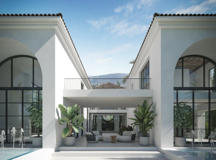 Proposed sheltered patio in Nueva Andalucia – architectural visualisation