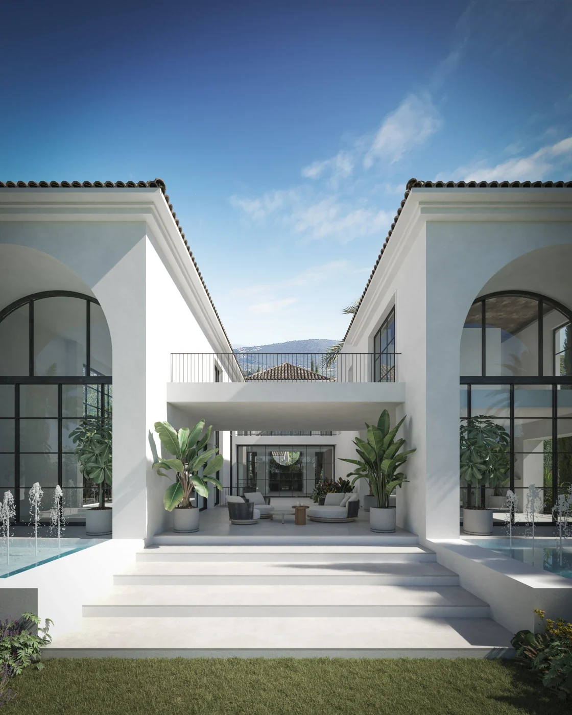 Proposed sheltered patio in Nueva Andalucia – architectural visualisation