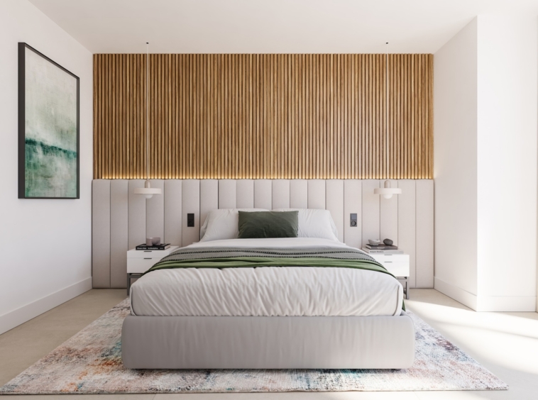 Representative apartment bedroom visualisation