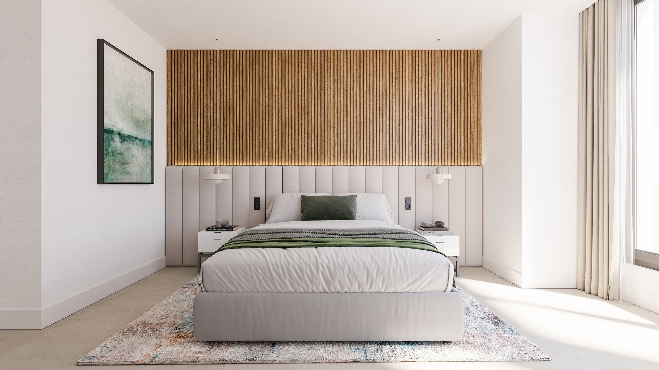 Representative apartment bedroom visualisation