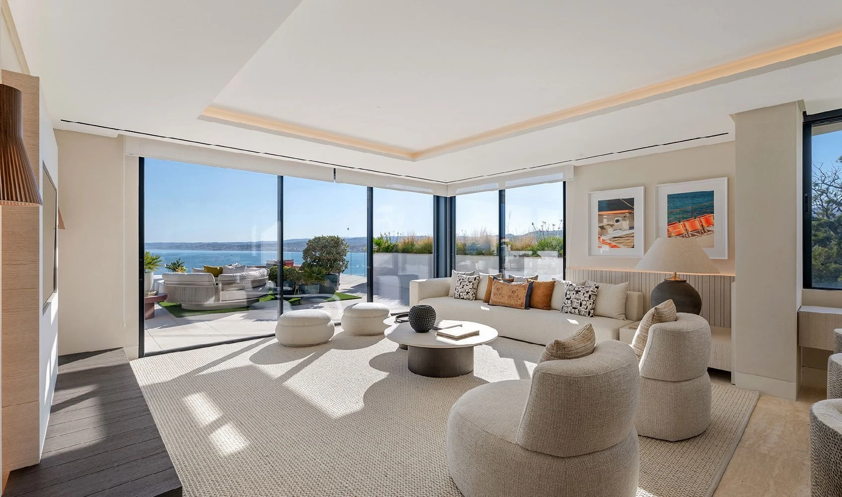 Bright penthouse lounge