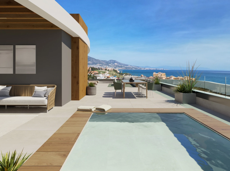Representative rooftop terrace with a private plunge pool