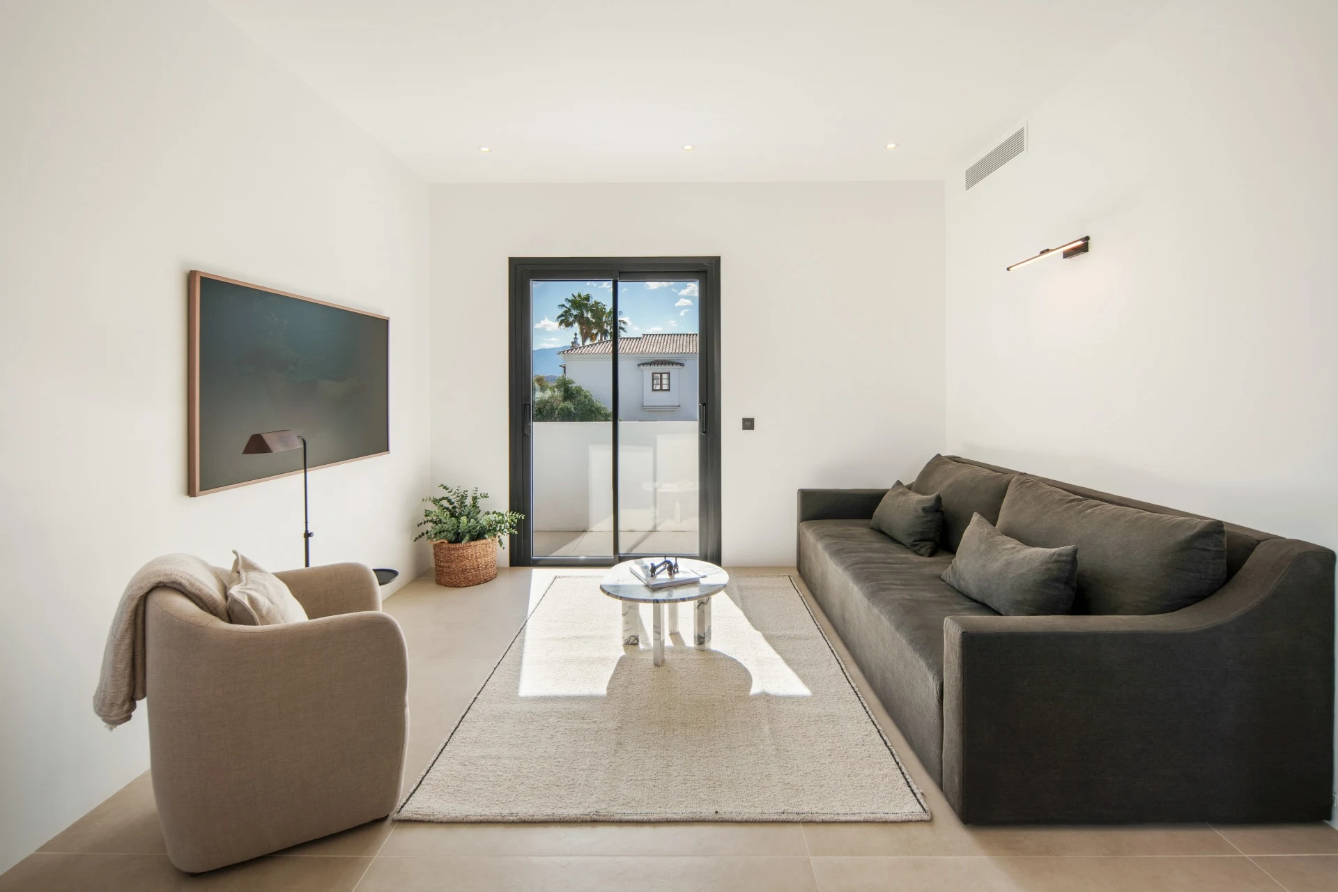 Separate upper-floor lounge with terrace access