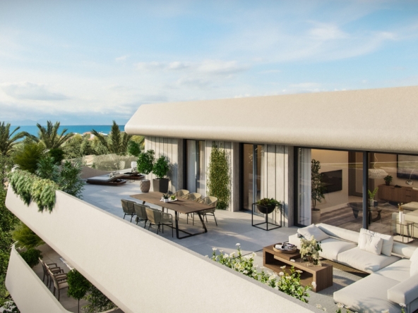 Representative penthouse terrace visualisation in San Pedro de Alcantara