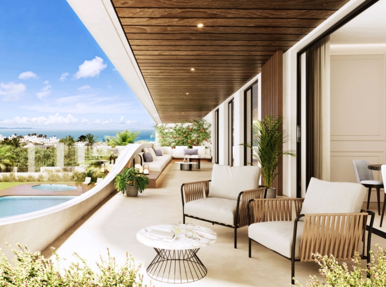 Representative apartment terrace visualisation