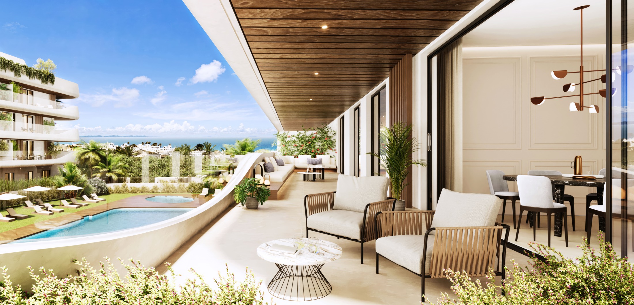 Representative apartment terrace visualisation