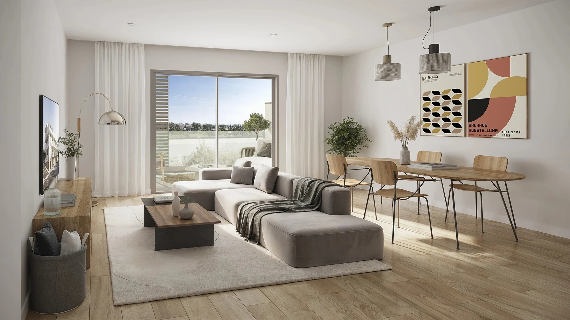 Illustrative open-plan living and dining area in San Pedro de Alcantara