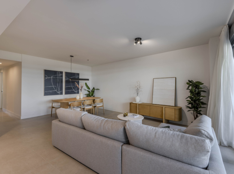 Representative living and dining area