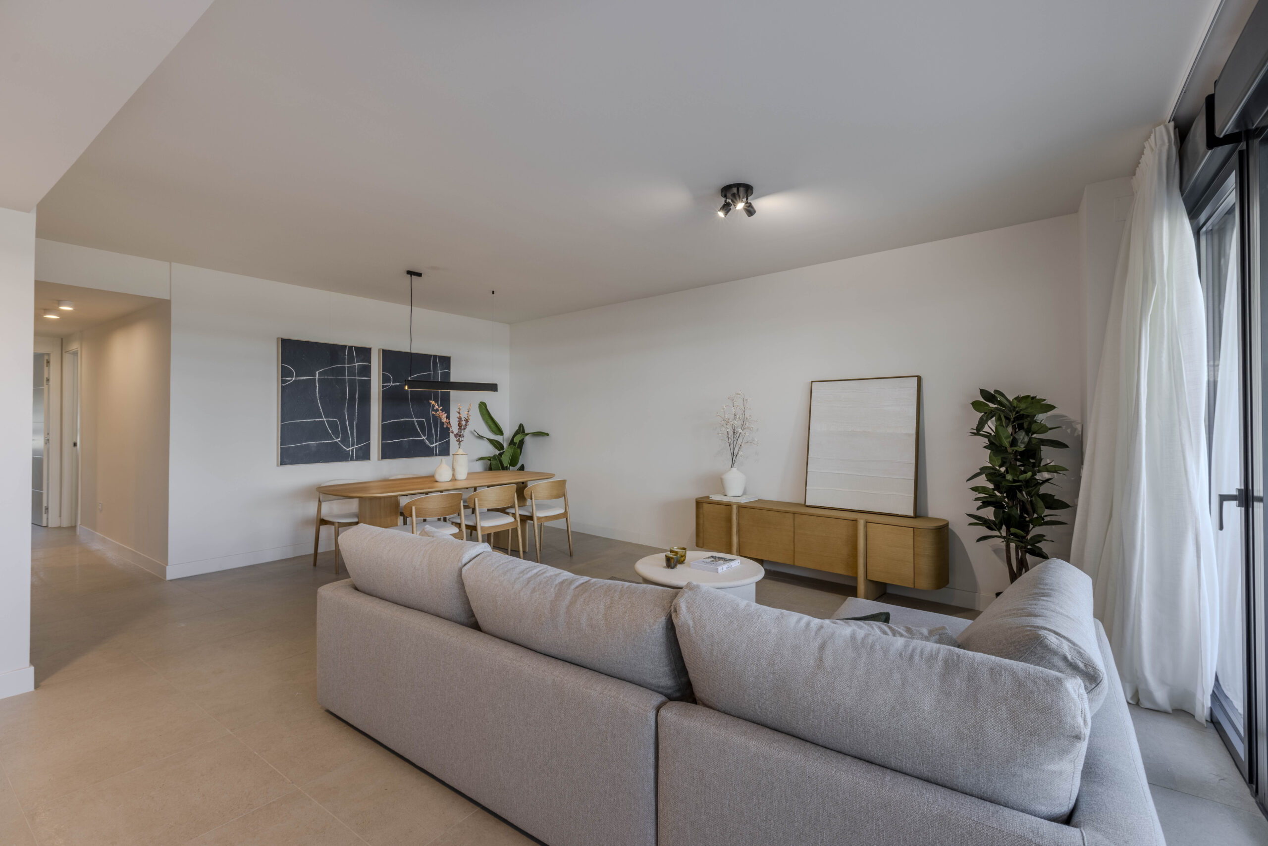 Representative living and dining area