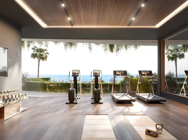 Illustrative communal gym at residences in Benalmadena