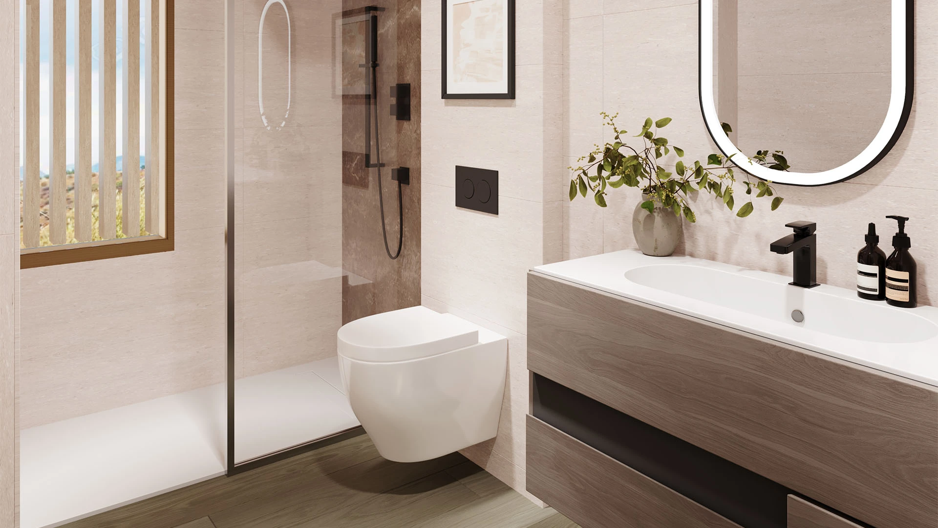 Illustrative modern bathroom