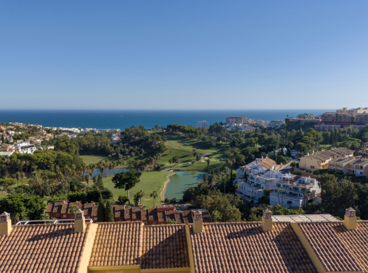 Aerial photograph of the Torrequebrada golf setting
